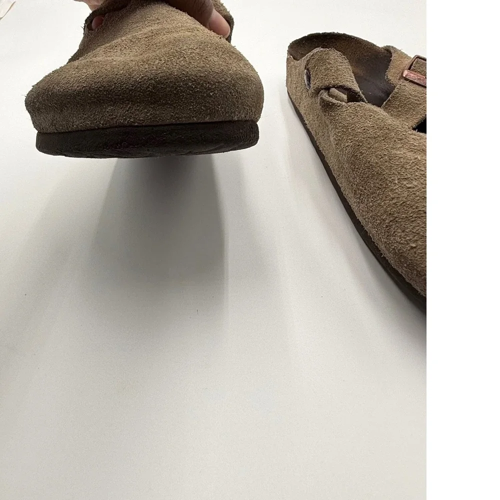 Birkenstock Boston Suede Clogs Taupe Size 41 Womens 10 Mens 8 - Picture 8 of 11